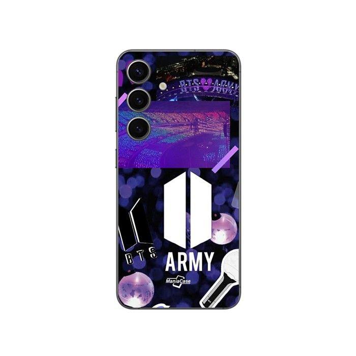 Coque Samsung Galaxy S25 Plus BTS army logo Bangtan Subs Maniacase schwarz