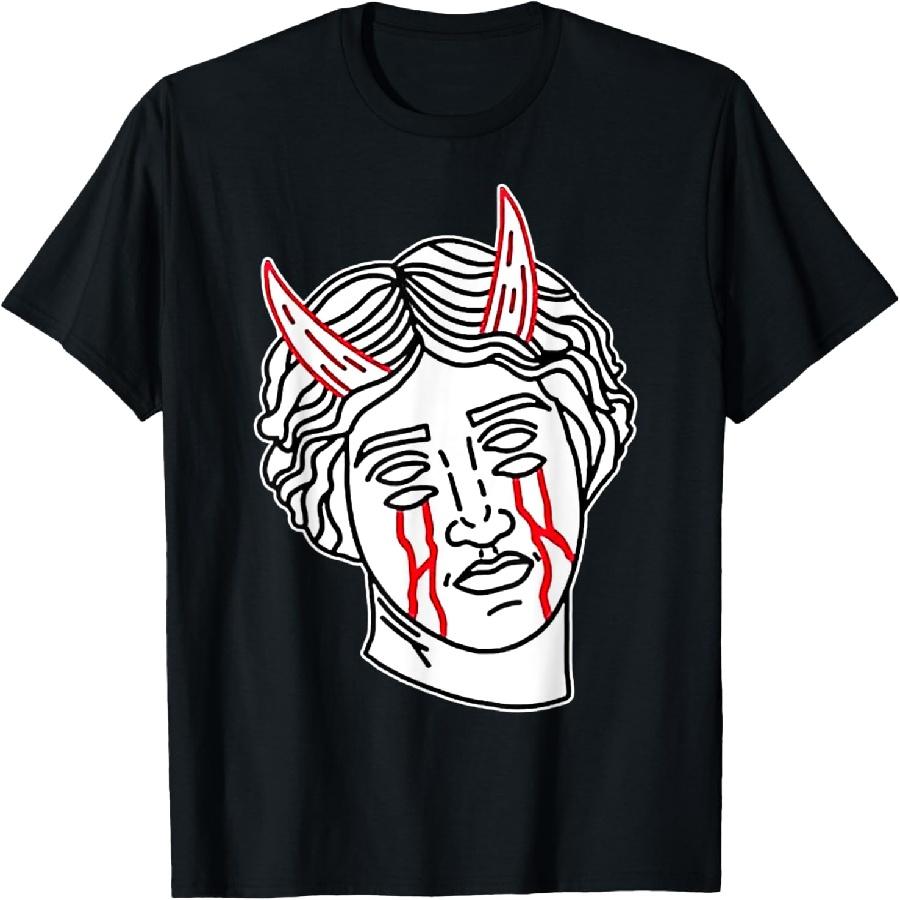 

Demon Devil Minimal Statue T-Shirt XXXXXL чорний