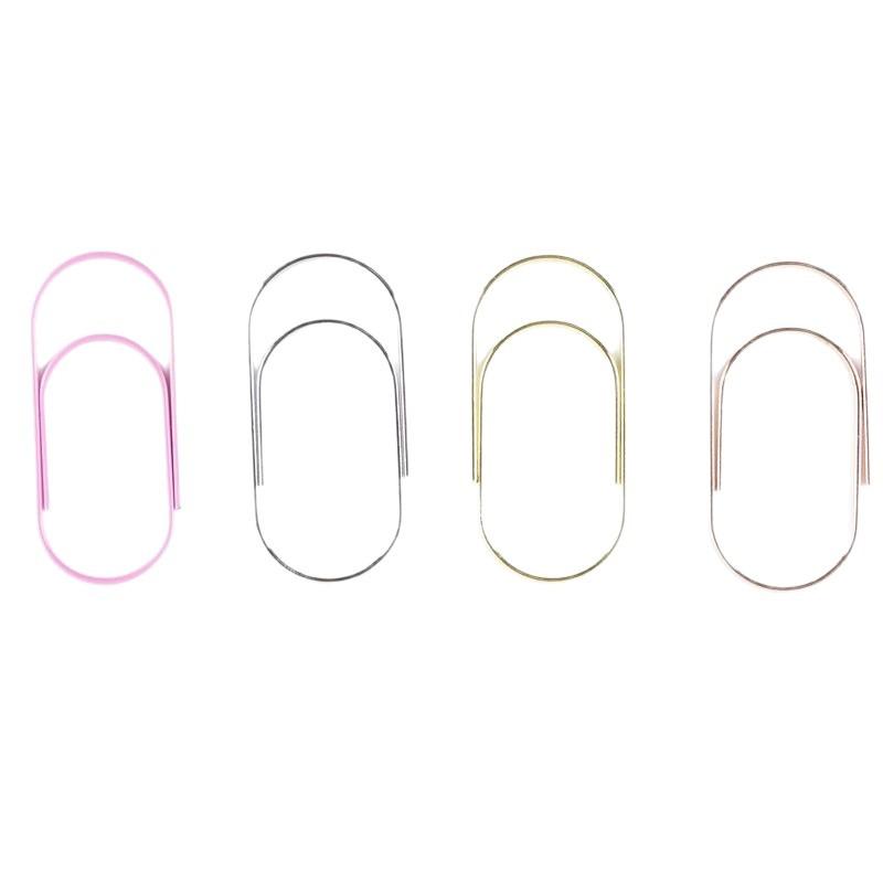 50PCS Large Size 50mm Paper Clip Metal Cartoon Color Decorative Office File Student Notebook Organizer