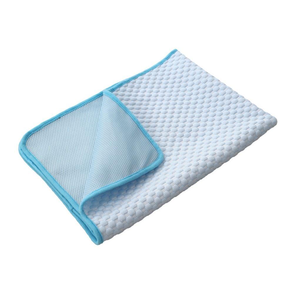

3D Cat Coolinging Pad Breathable Pet Ice Silk Bed Practical Dog Sofa Cushion Car M синий
