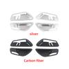 För Hyundai Tucson NX4 2021 2022 2023 Hybrid N Line Bil Inre Dörrhandtag Skål Trim Ram Kåpa ABS Kolfiber Tillbehör
