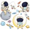 Travel Sky Cradle Astronaut Wall Decal Children's Room Kindergarten Classroom Decoration Rocket Wall Decal