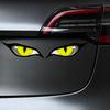Car Sticker 3D Glossy Yellow Eye Car Sticker - For Rearview Side Mirror, Eye-catching Animal Eye Design Decal
