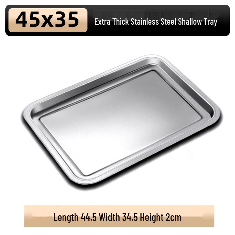 304 Stainless Steel Rectangular Serving Tray