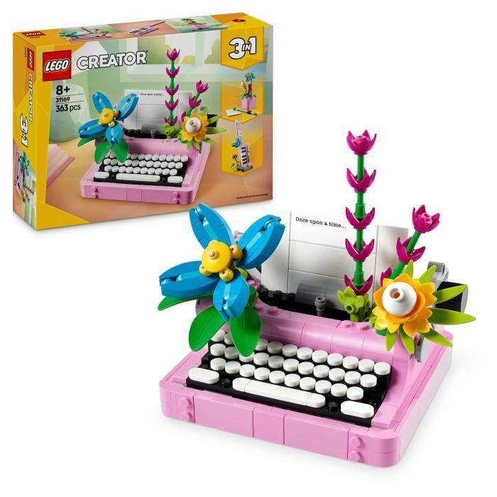 LEGO Creator 31169 3-en-1 La machine à écrire avec des fleurs - Jeu pour enfant dès 8 ans