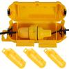 Extension yellow Cord Safety Cover with Waterproof Seal, Weatherproof Electrical Connection Box to Protect Outdoor Outlet Plug