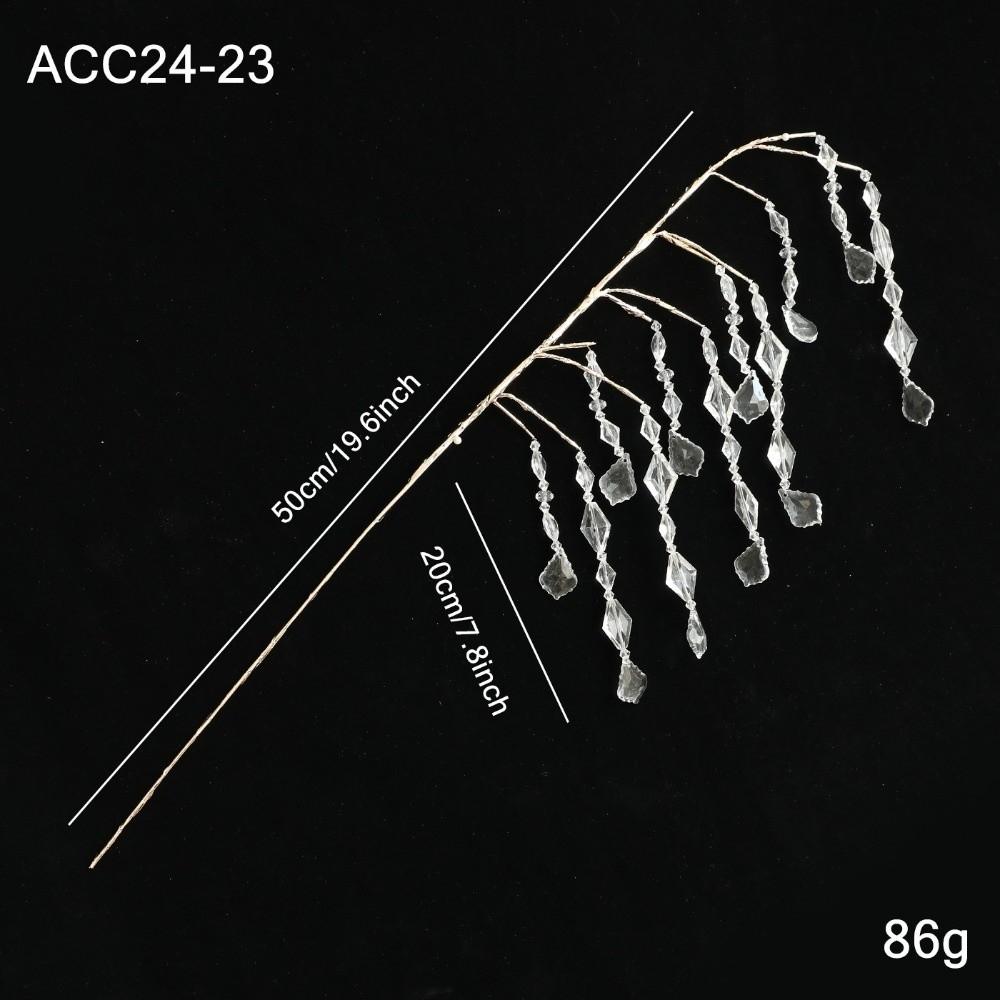 Sparkling Crystal Bud Branches Transparent Bead Weeping Willow Branches  Home Christmas Decor