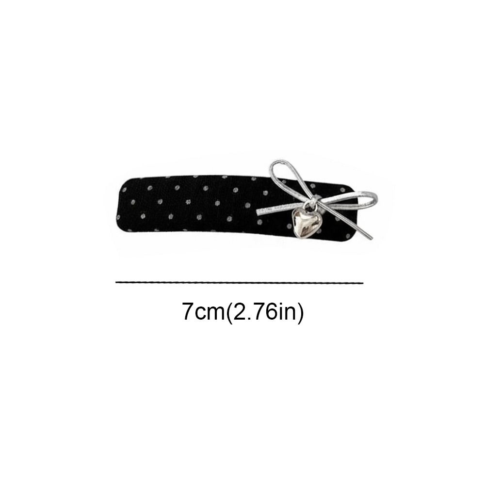 Pince BB Élégante à Nœud Séparation Latérale Pois Pois Pince Design Polyvalent Pince à Cheveux Française Accessoires de Mode