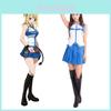 Exquisite Fairy Tail Lucy Heartfilia Cosplay Clothing Uniform Costume Set For Parties