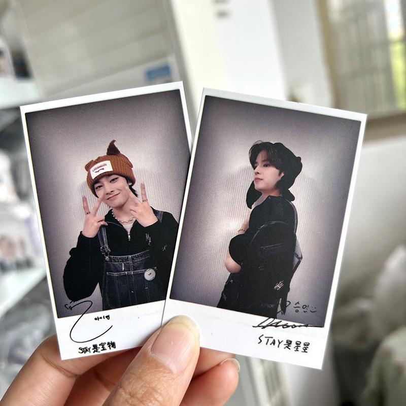 Stray Kids Polaroid Style 8pcs Photocards Set Cute Member Lomo Cards Autograph Postcard Kpop Fan Collection Merchandise Decorative Accessory Gift