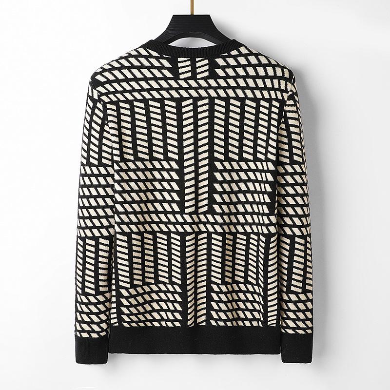 Men's Cashmere Sweater - Round Neck Bee Pattern Knitwear, High-Grade Warm Autumn/Winter Pullover