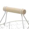Cesta de Almacenamiento de Alambre Metálico con Asa Portátil Organizador Portahuevos Fruta Pan Cesta de Frutas Creativa Para Cocina Hogar Picnic