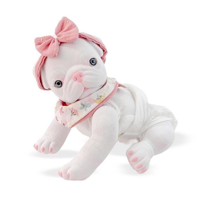 

Plush white pug dog - Berjuan S.L - Anireal - Multicolor - 35 cm - Realistic design - Stimulates imagination