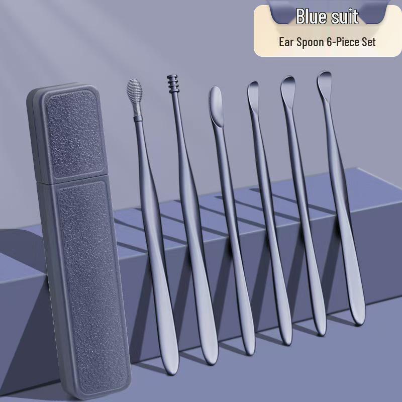 

Набор из 6 предметов для чистки ушей из нержавеющей стали