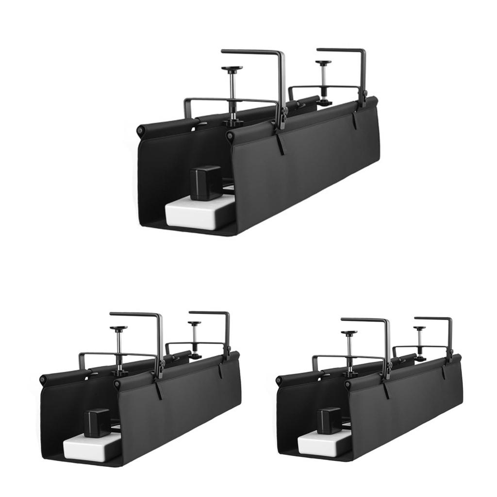 Spacious Hide Cable Management Tray With NonSlip Straps Ventilation Holes For Efficient Wire Management Easy Setups