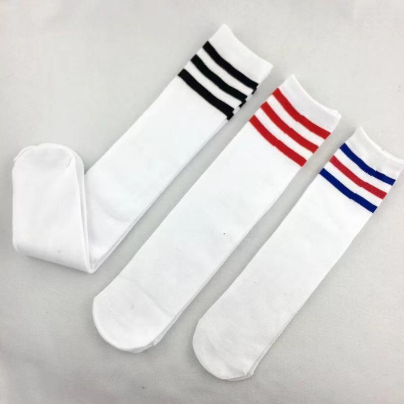 Japanese Sexy Black White Striped Long Socks Cute Jk Women Knee Stockings Ladies Girls Sports Socks Three Stripes Mid Tube Socks