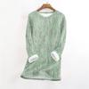 Women's Fashionable Printed Round Neck Long Sleeved Plush Warm Pullover Top