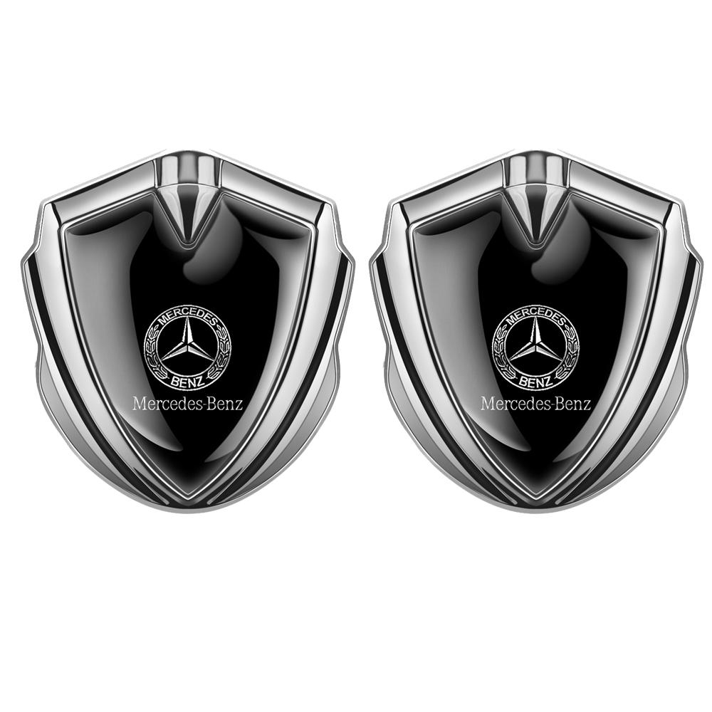 1/2Pcs Car Metal Chrome Shield Logo Car Body Trunk Fender Decoration Stickers For Mercedes Benz W204 W205 W212 W213 W221 W177