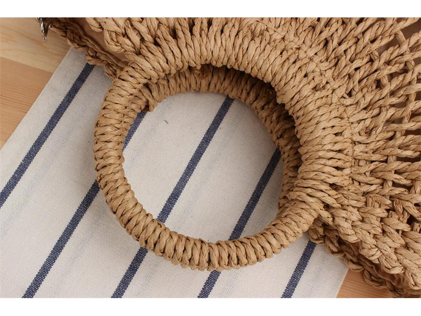 Minimalist Half-Moon Handmade Woven Beach Bag