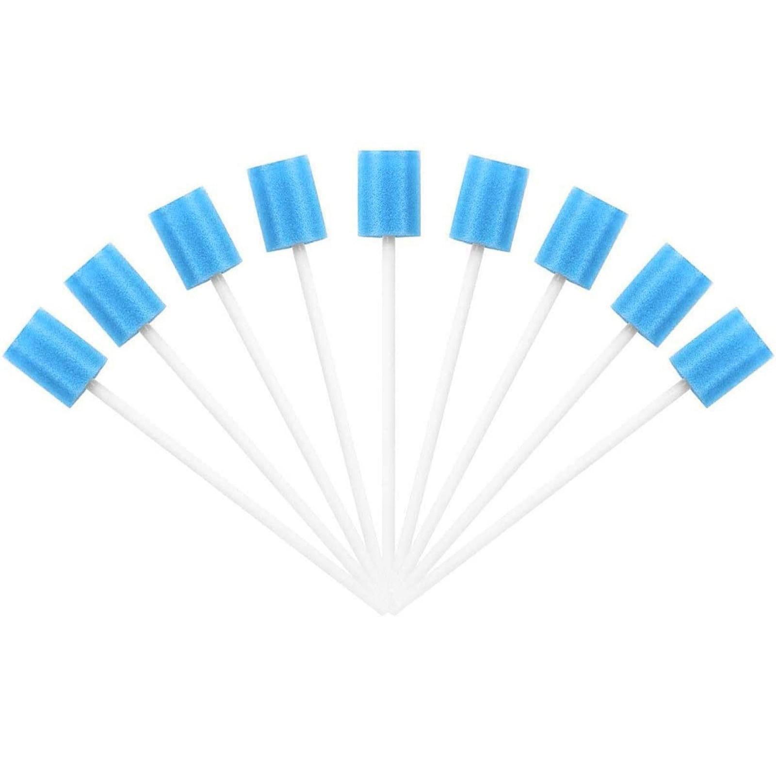 Pack Of 100 Disposable Sticks With Blue Sponge Tip