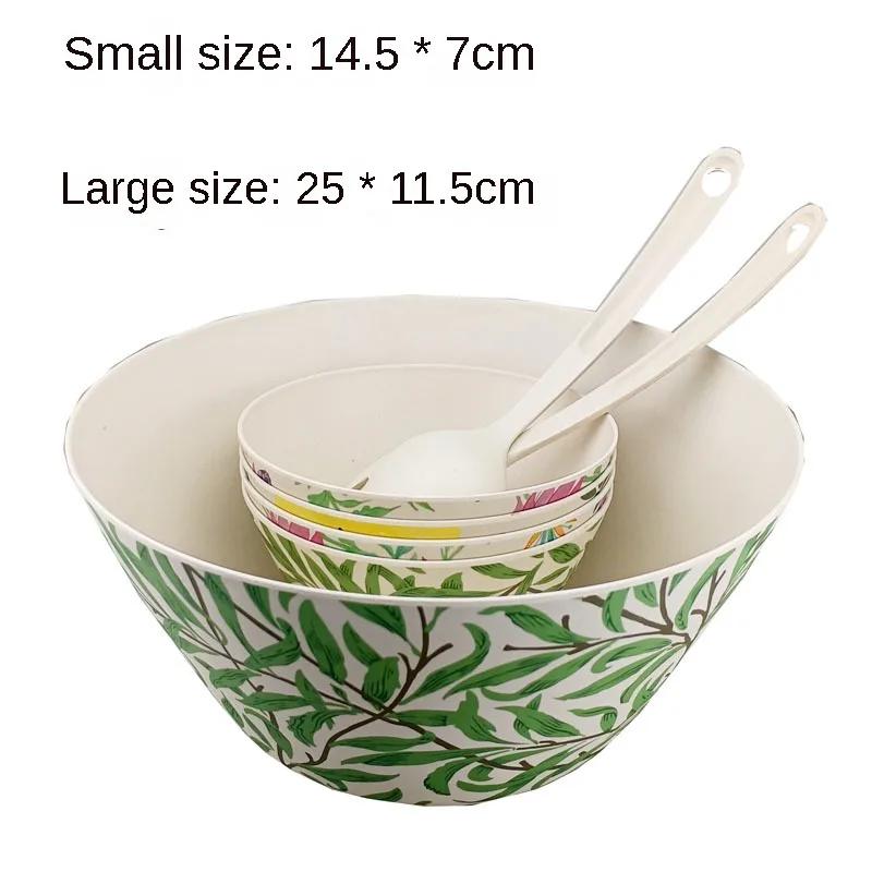 Bamboo Fiber Western Dining Plate Eco-Friendly Steak Pizza Plate Salad Bowls Fruit Snack Candy Tray Degradable Tableware Dishes