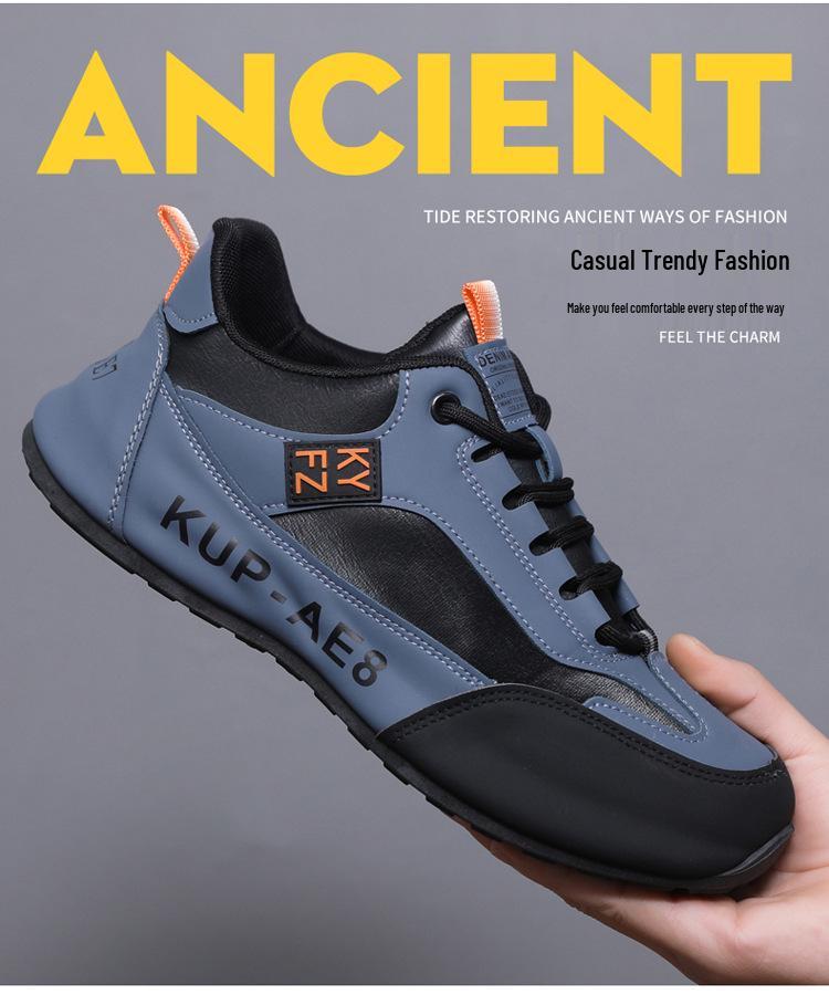 Men's Waterproof Leather Sneakers - Non-slip, Casual Autumn/Winter Travel Shoes 2024