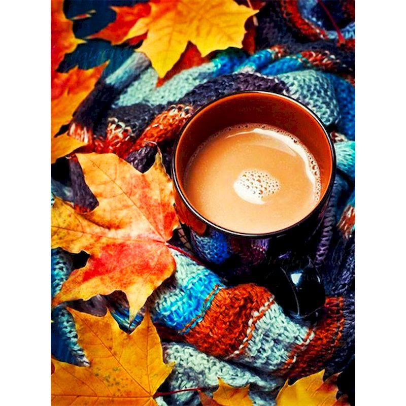 Πλήρης Τετράγωνος Πίνακας με Διαμάντια 5d DIY Τοπίο Κούπα Καφέ Κιτ Κεντήματος με Διαμάντια Μωσαϊκό Διακόσμηση Σπιτιού