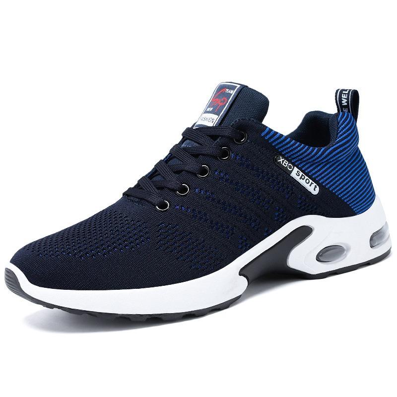 

Men s New Shoes Breathable Lacing Running Shoes Lightweight Air Cushi Casual Sports Shoes for Men 45 синій