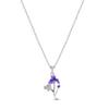 Necklace For Woman Wedding Fine Jewely 925 Silver Simple Basic Classic Butterfly Iris Heart Bear Cross Chain Necklace