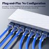 8 Port Ethernet Switcher 10/100/1000Mbps Gigabit Networking Switcher Adapter Internet Splitter Ethernet Intelligent Switcher