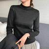 Women's H129 Orlon Semi-High Neck Fleece-Lined Warm Base Layer Top