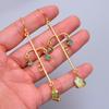 Natural Ethiopian Opal Gold Plated Drop Dangle Electroformed Earrings Jewelry V-72