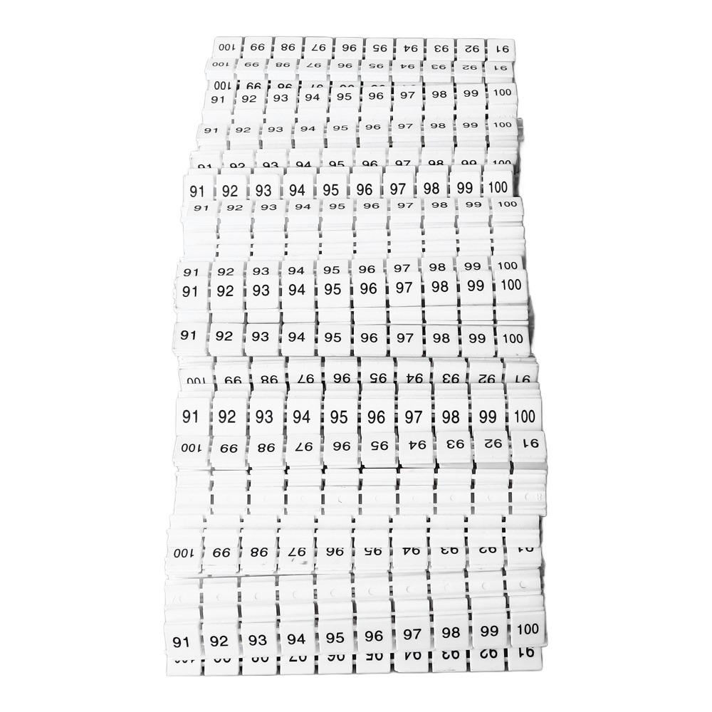 100Pcs ZB10 Series Terminal Block Marking Label Terminal Block Marker  Electrical Maintenance