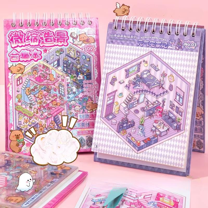 Copii Adulți Călătorii în Aer Liber, în Interior, Autocolante Fashion Landscrap DIY Joc de Societate Interactiv de Decompresie Divertisment