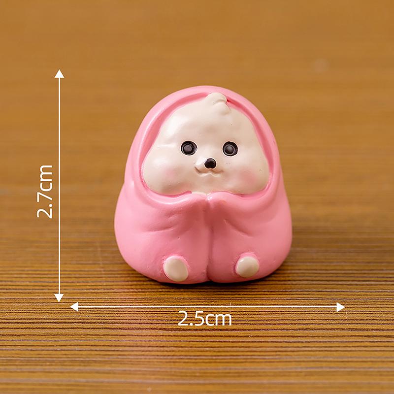 Miniature Cartoon Dog Micro Landscape Resin Ornaments For Home Decoration Kawaii Animal Puppy Figurine Desk Room Decor Gift