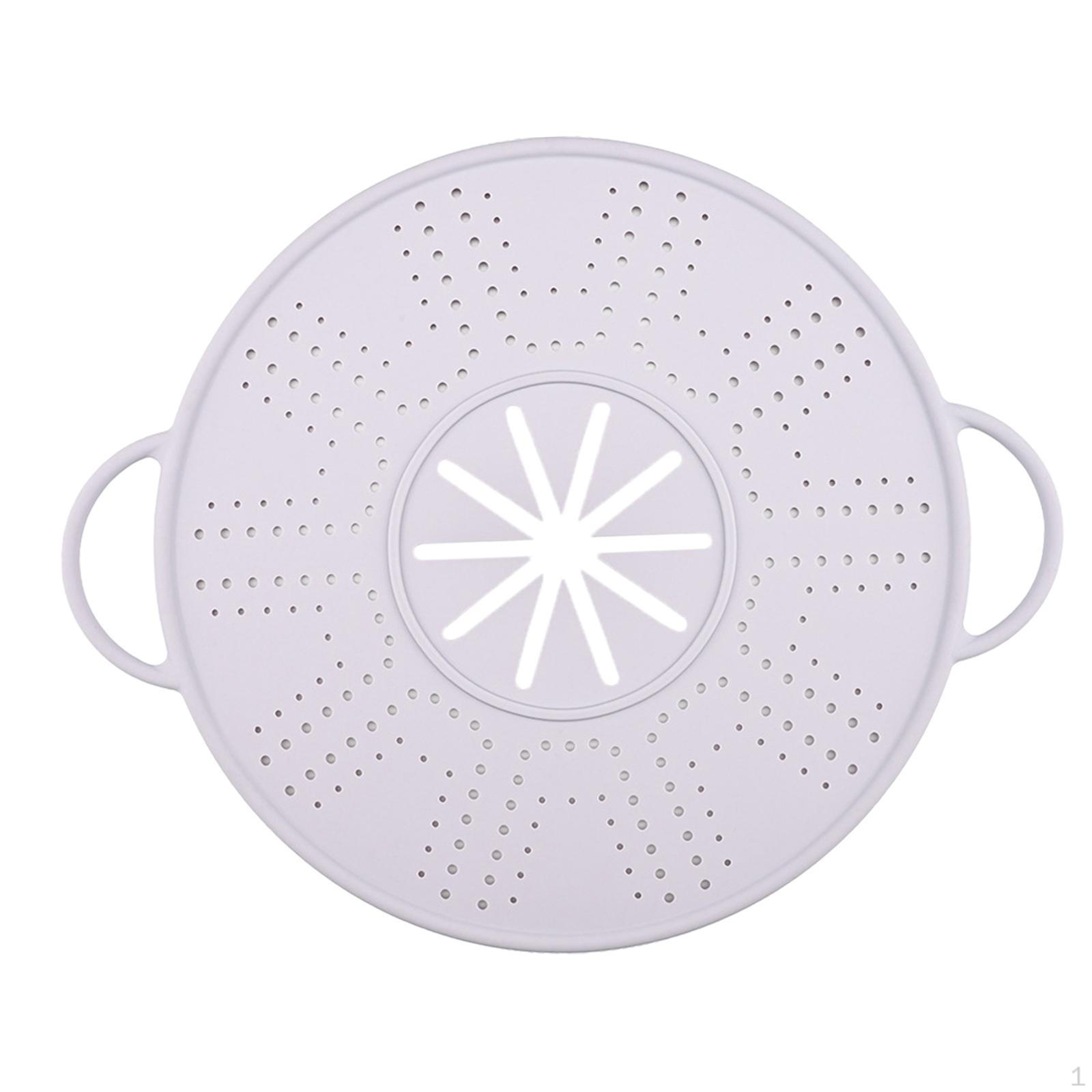 

Silicone Spill Stopper Lid Anti Overflow Cover Splatter Screen Pan for Soup Pot, Frying Фіолетовий