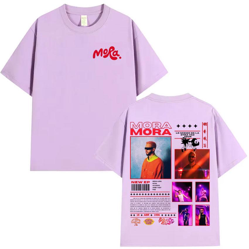 Singer Mora New Album Fashion Graphic T Shirt Mens Women Punk Casual Hip Hop Tshirts Summer Aesthetic Oversized Comfort Tshirt