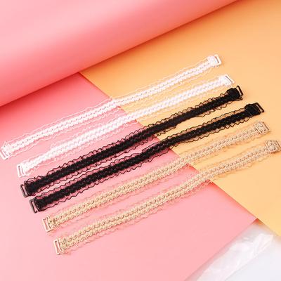 Ayarlanabilir Dantelli İç Çamaşırı Omuz Askıları Kaymaz File Oyuklu Çiçek Omuz Askıları Kadın Elastik Esnek Sütyen Aksesuarları