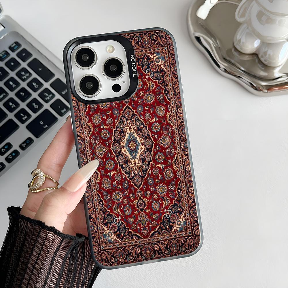 

Чехол для телефона с цветочным узором в персидском стиле для iPhone 17 Air 16 15 14 13 12 11 Pro Max Plus Mini SE2020 2022 Противоударный матовый чехол iPhone17