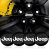 4Pcs 60mm Car Wheel Hub Center Cap Logo Sticker for Jeep Renegade Wrangler JK JL Grand Auto Wheel Rim Emblem Decal Accessories ALW1