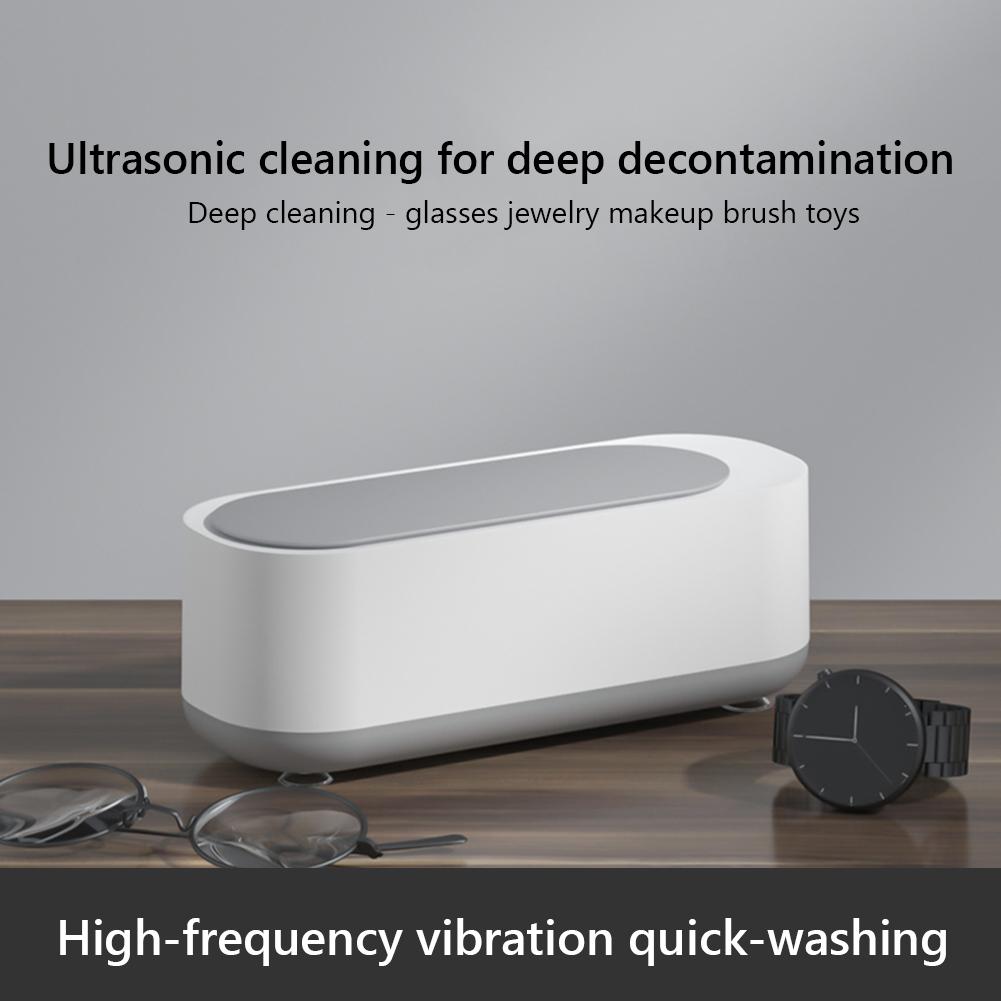 Plastic Automatic Cleaning Box Multipurpose Ultrasonic Jewelry Cleaner Portable Electric Simple Operation for Everyday Objects