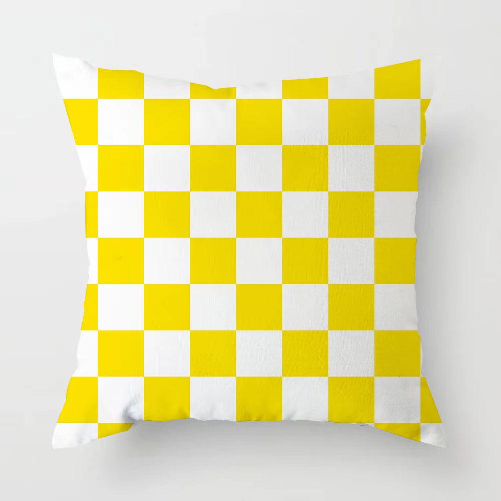 Sofa Throw Pillow Set Checkerboard Backrest Black and White Living Room Bedroom Home Throw Pillow Cushion Set Home Decoration
