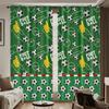 World Cup Football Pattern Blackout Curtain for Boys' Bedroom - High Heat Insulation, Custom Size Available