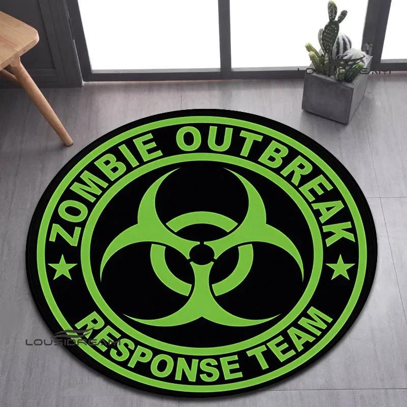 R-Resident Evil Umbrella Printed Round Carpet Living Room Bedroom Beautiful Carpet Non -slip Door Pad Floor Mats Birthday Gift