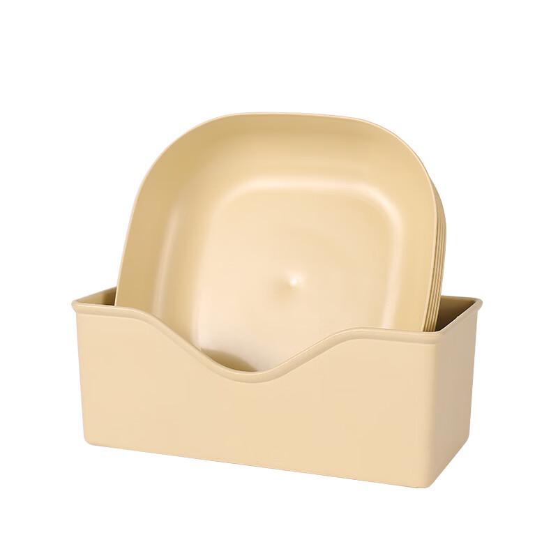 ZISIZ Square Plastic Bone Dish Set
