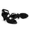 6.5CM Heel Ladies Women Girls Black Latin Tango Ballroom Dancing Shoes Salsa Indoor