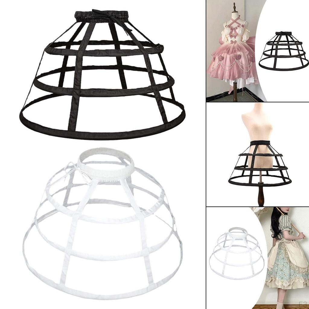Cage Hoop Skirt Petticoat Cosplay for Costume Gown