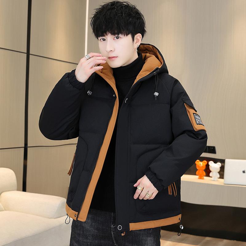 Men's Trendy Thickened Down Cotton Jacket - Warm and Cold Sports and Leisure Outdoor Lightweight Fluffy Soft Coat