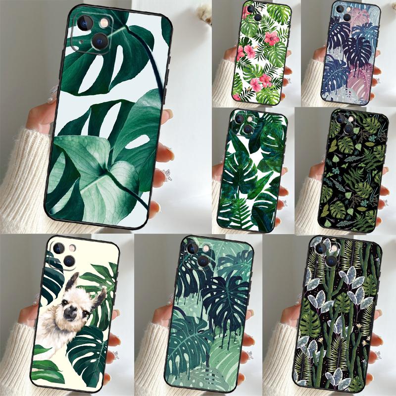 Tropical Monstera Leaves Case For Samsung Galaxy S23 S24 S25 Ultra S9 S10 S20 S21 S22 Plus S23 FE S25 FE Phone Cover
