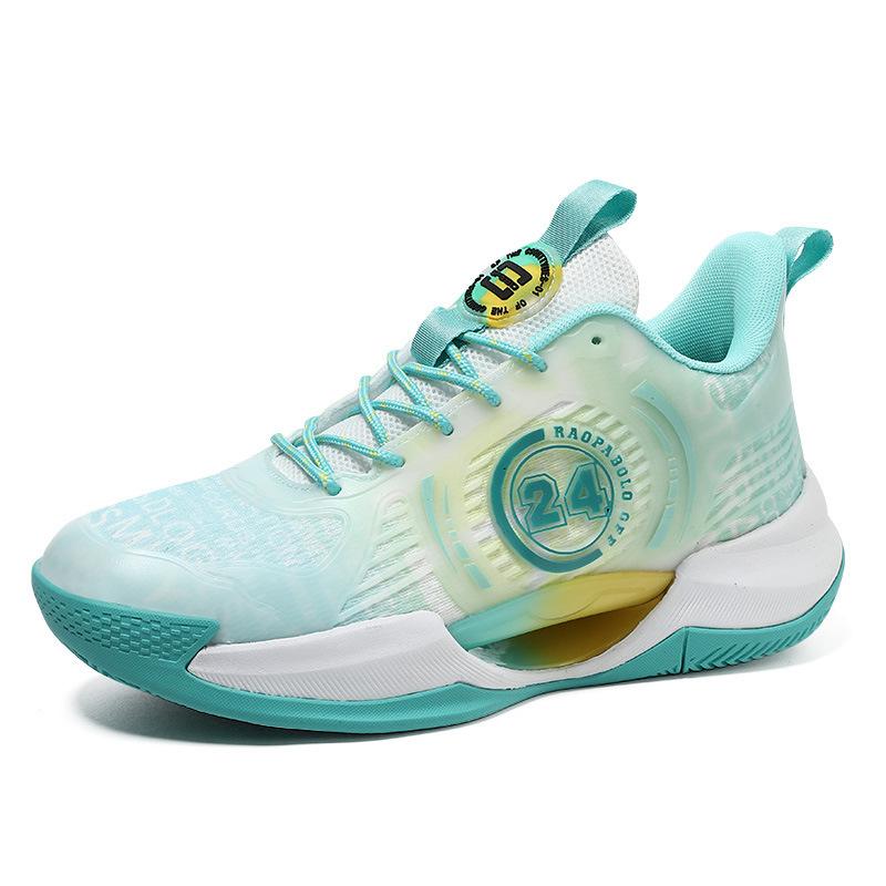 Men's Women's Basketball Shoes Low Top Mesh Fabric Night Light Fashionable Wear-resistant Anti Slip Star Training Sports War Boots